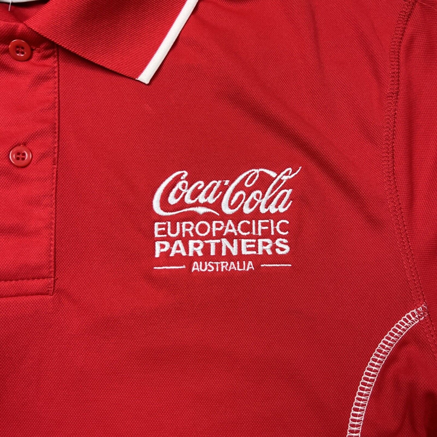 Bocini Coca-Cola Euro pacific Partners Australia Mens Polo Shirt Size Medium