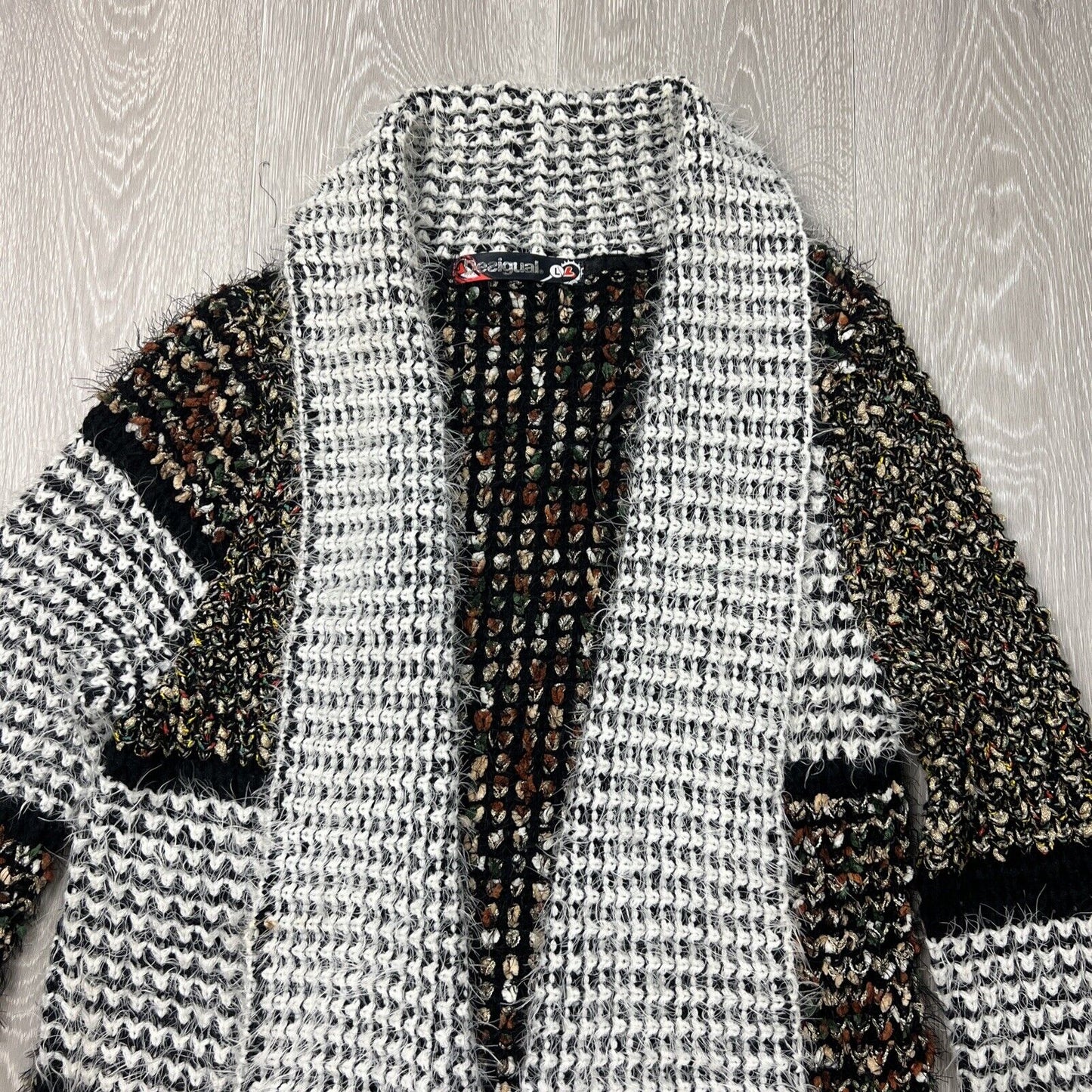 Desigual Womens Knit Cardigan Jacket Size Large