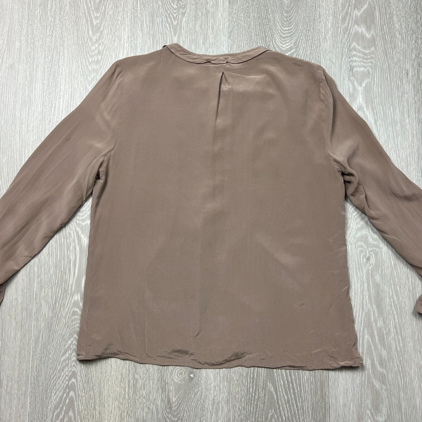 Greylin Womens 100% Silk Grey Blouse Size M