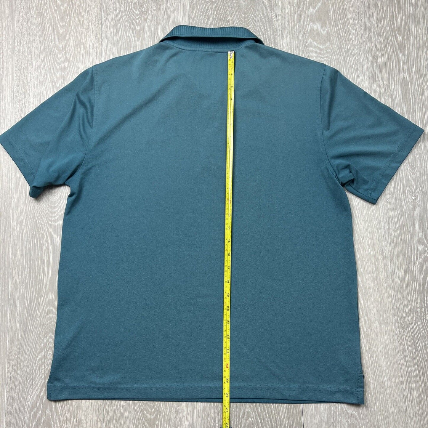 Greg Norman Mens Teal Green Short Sleeve Golf Polo Shirt Size Medium