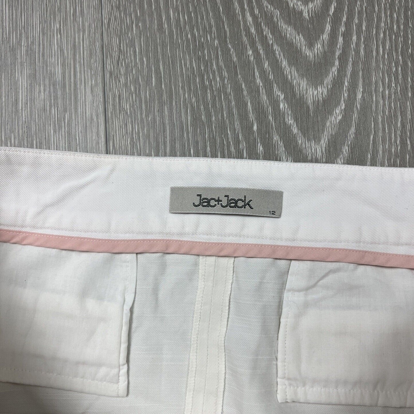 Jac & Jack Womens White Mini Skirt Size 12