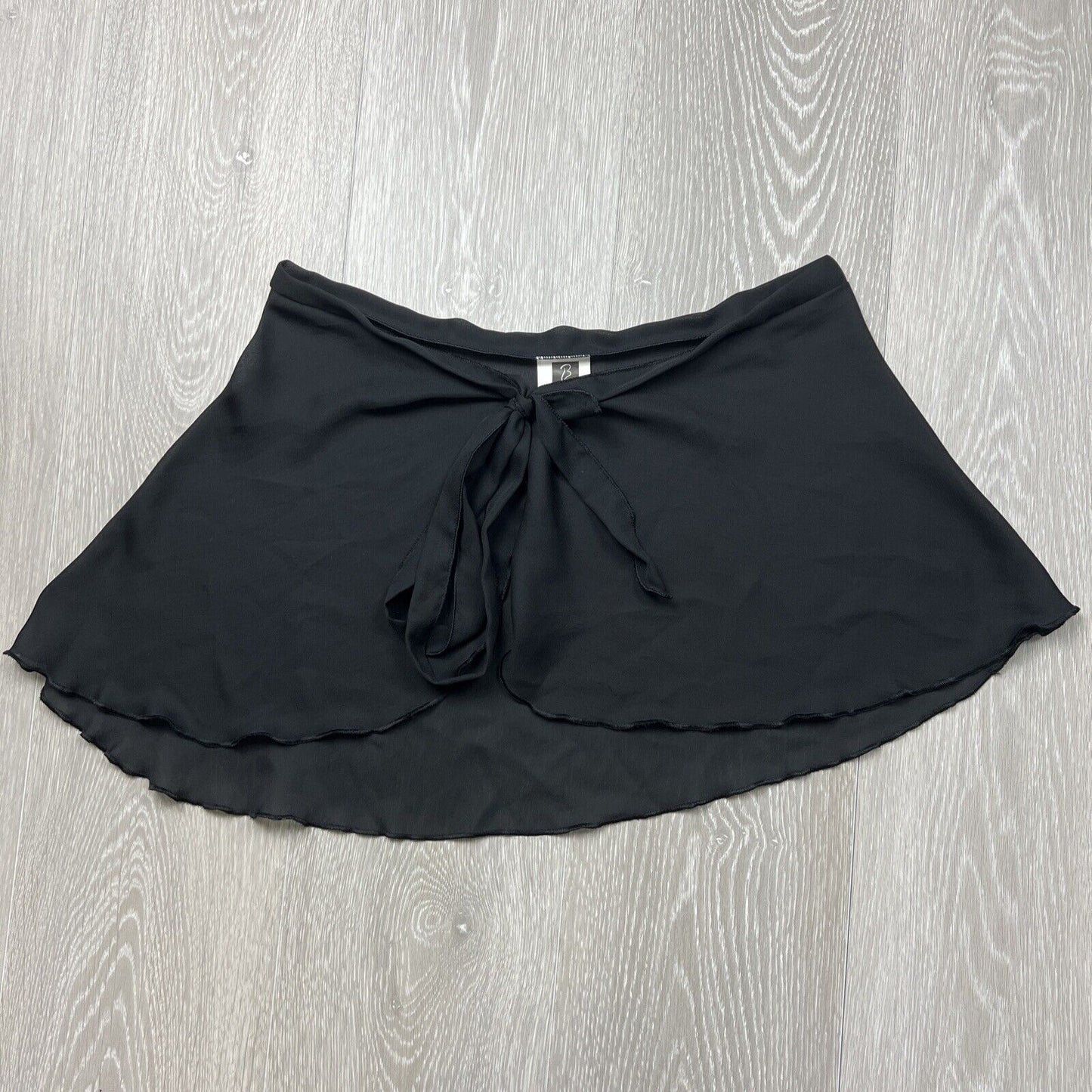 Bloch Petite Black Chiffon Tie Ballet Wrap Skirt