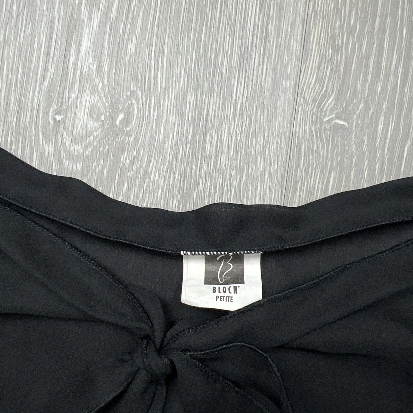 Bloch Petite Black Chiffon Tie Ballet Wrap Skirt