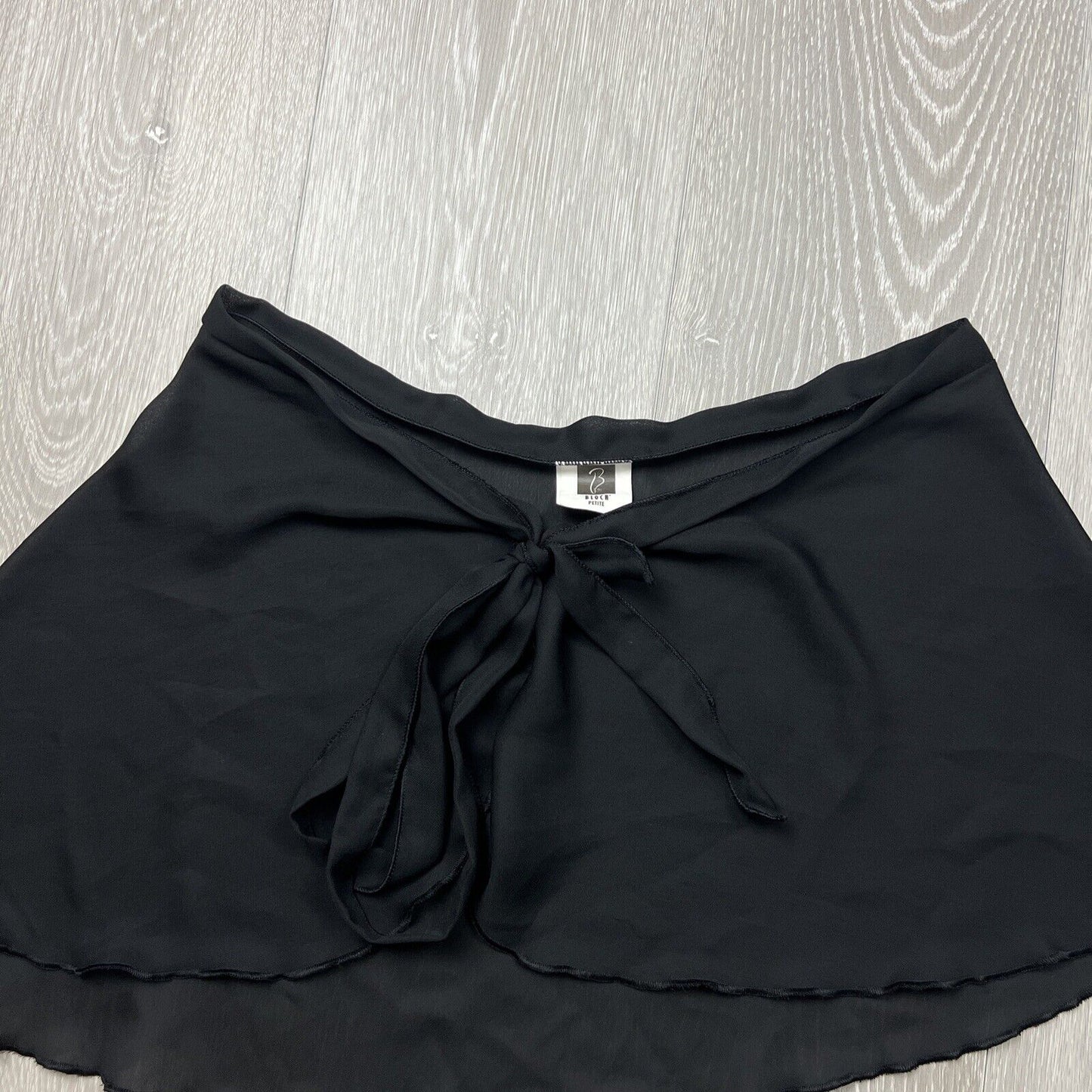 Bloch Petite Black Chiffon Tie Ballet Wrap Skirt