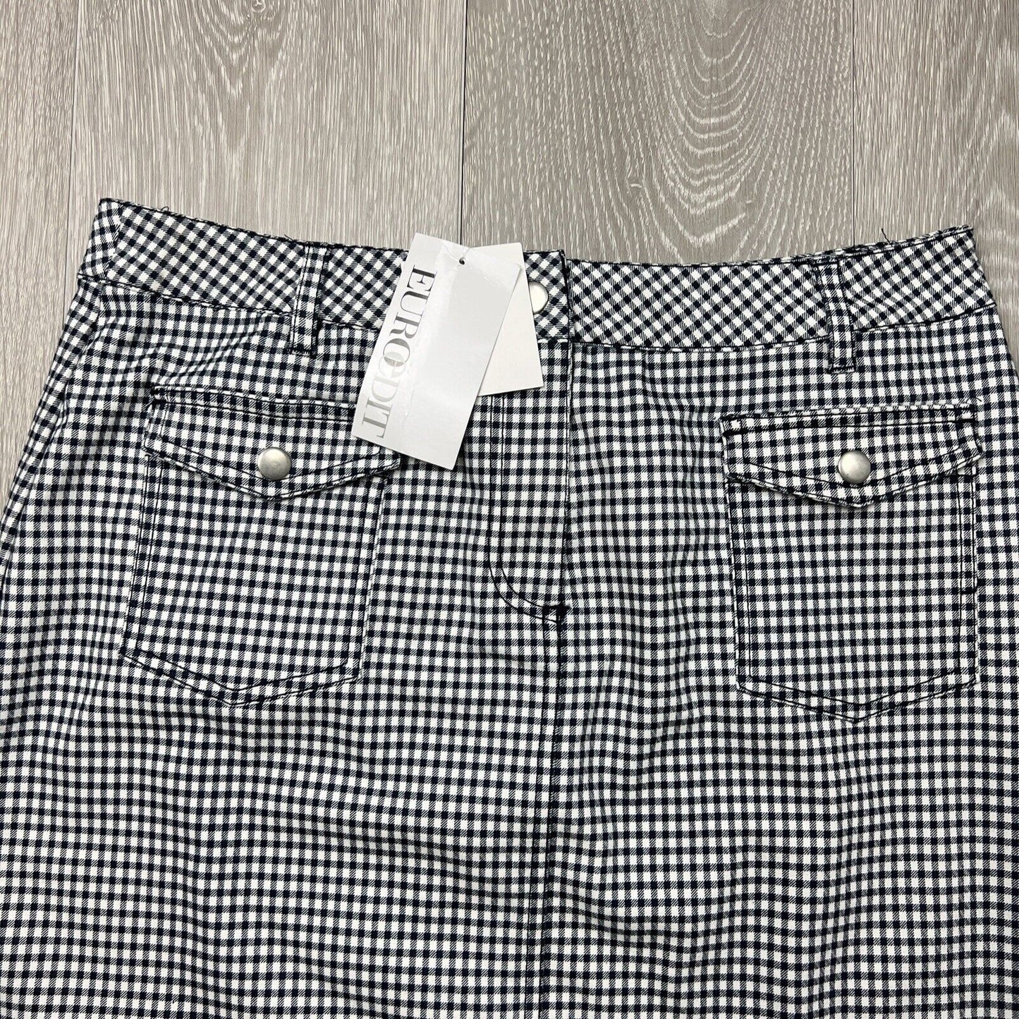 Euroedit Womens Checkered Pencil Skirt Size 40 (New)