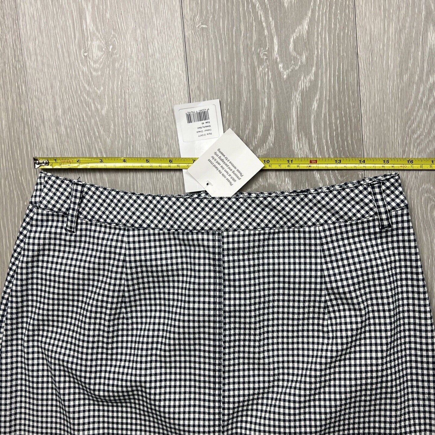 Euroedit Womens Checkered Pencil Skirt Size 40 (New)