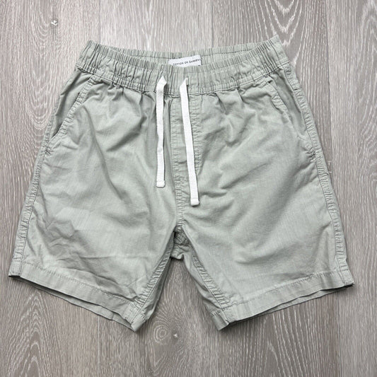 Cotton On Mens Pale Green Elastic Waist Cotton Shorts Size XS