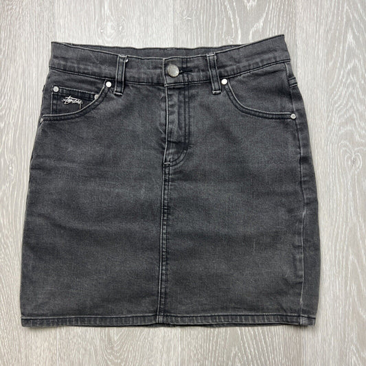 Stussy Womens Black Denim Mini Skirt Size 10