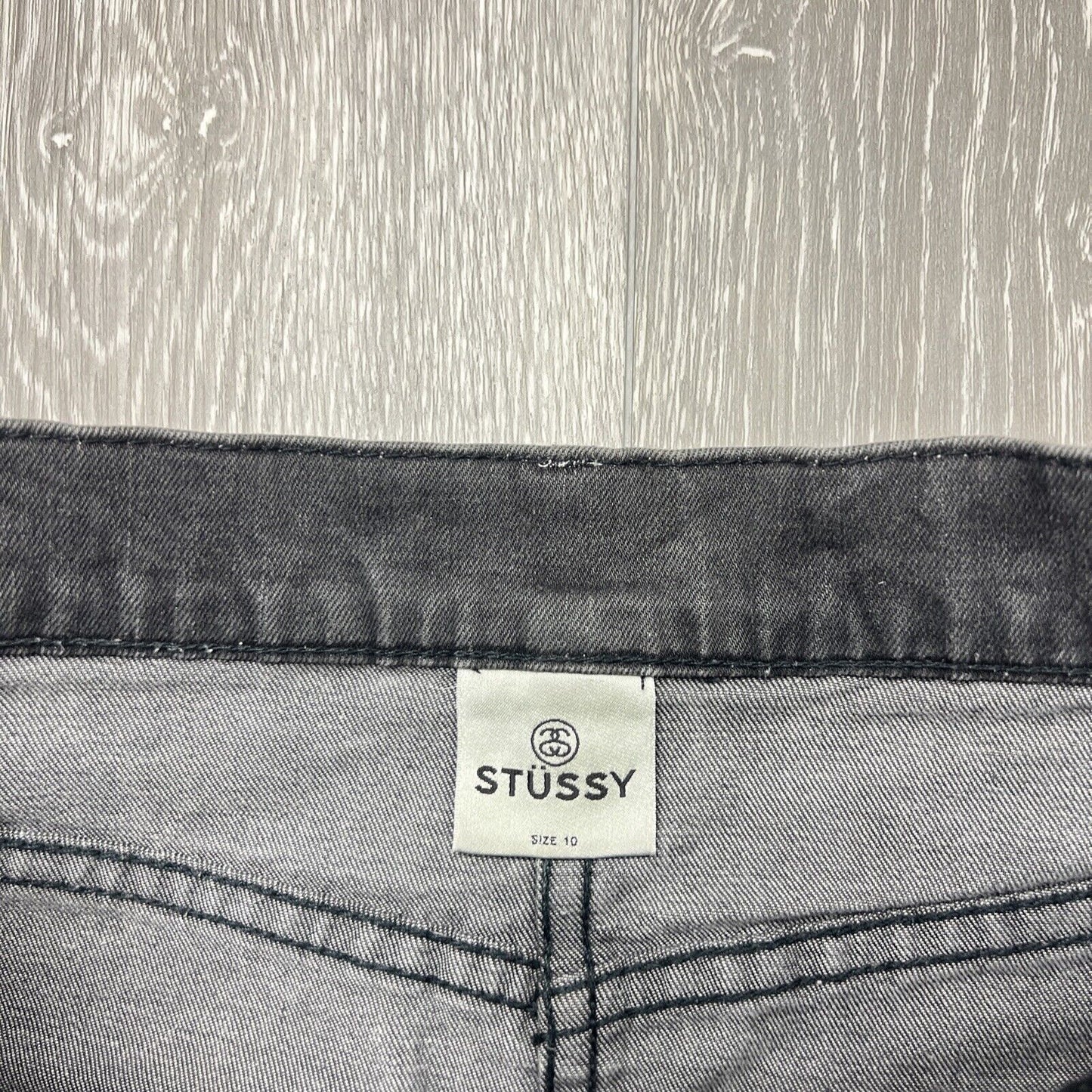 Stussy Womens Black Denim Mini Skirt Size 10