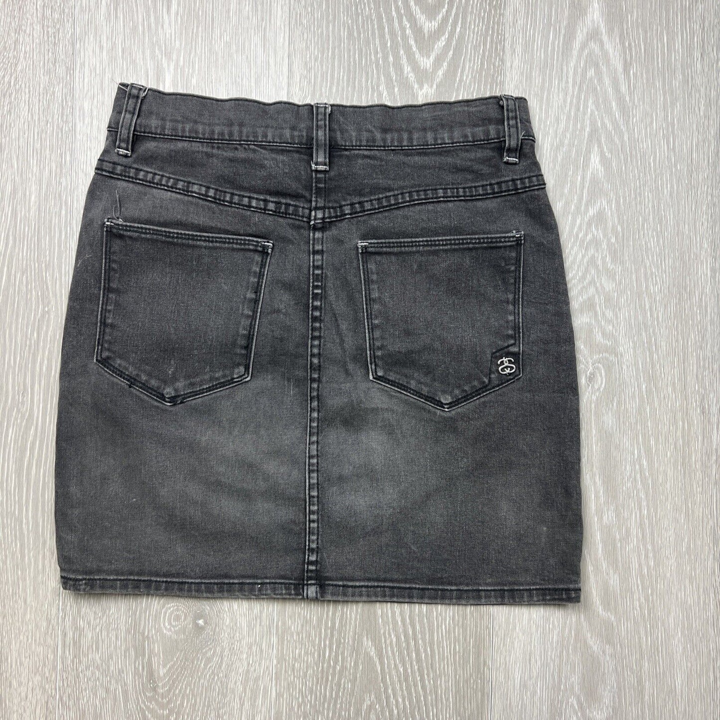 Stussy Womens Black Denim Mini Skirt Size 10