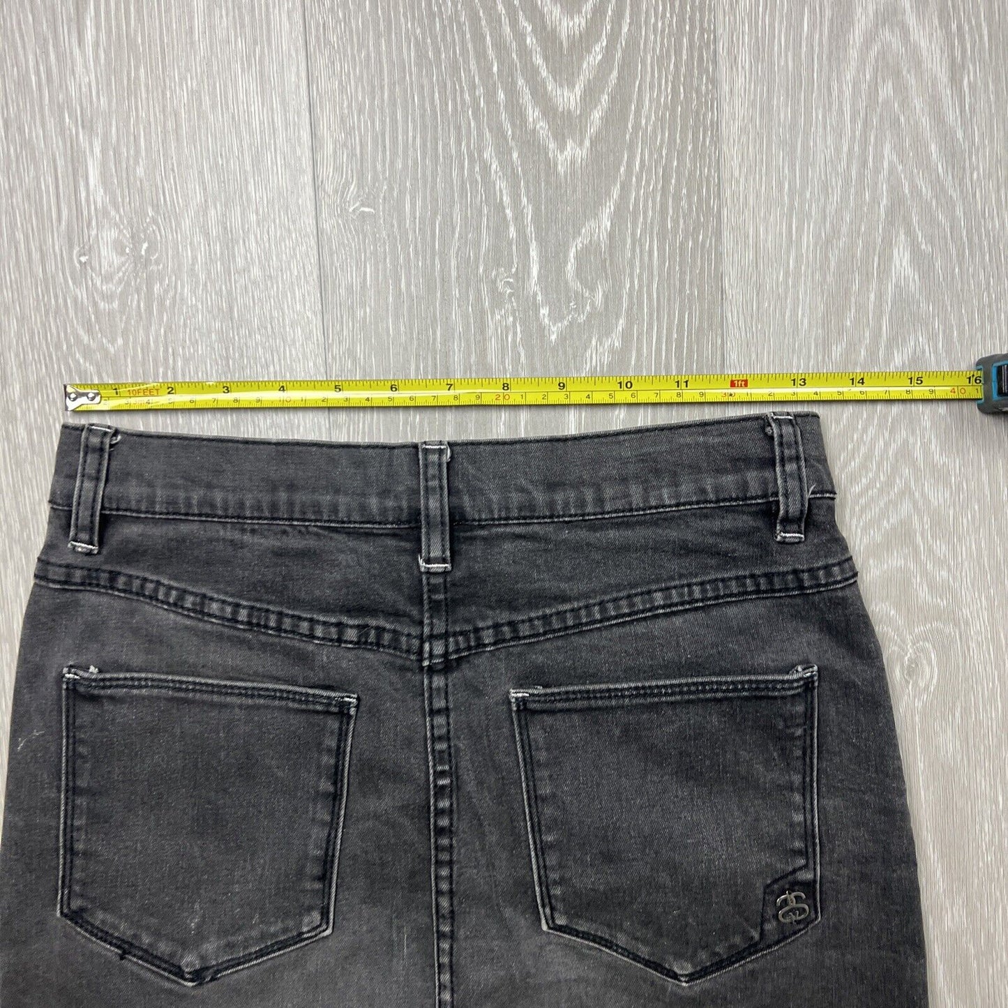 Stussy Womens Black Denim Mini Skirt Size 10