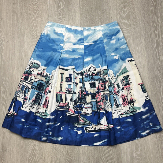 Charter Club Womens Mederterainian Print Skirt Size 8