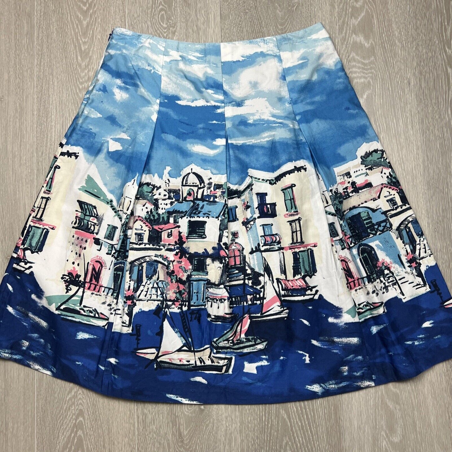 Charter Club Womens Mederterainian Print Skirt Size 8