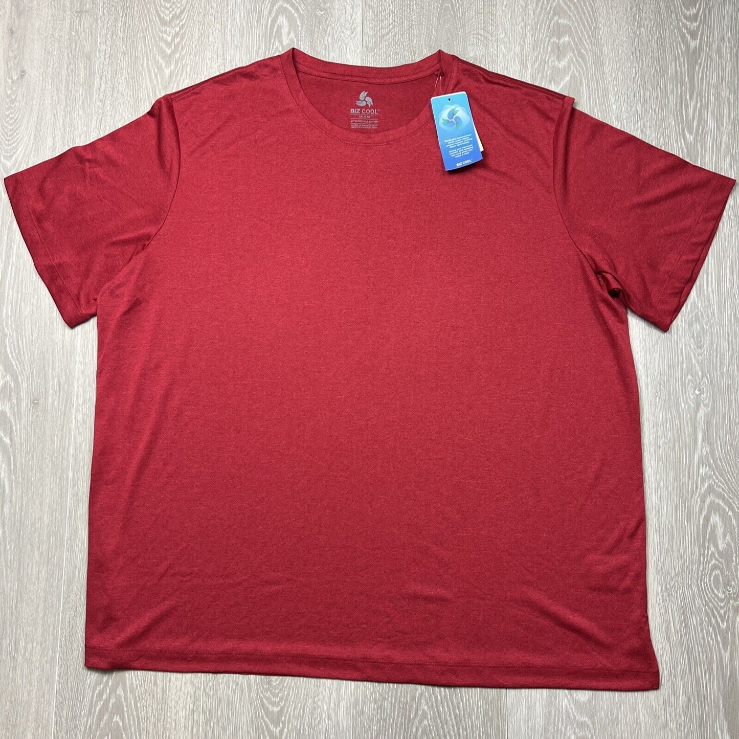 Biz Collection Biz Cool Mens Red Performance Fabric T-Shirt Size 3XL (2 Shirts)