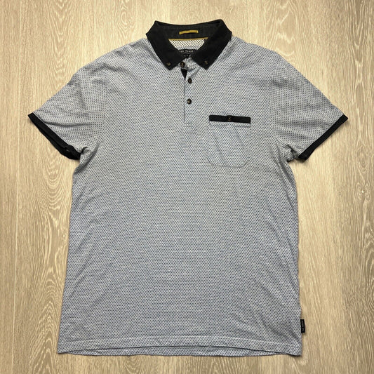 Ted Baker Mens Blue Polo Shirt Size 4