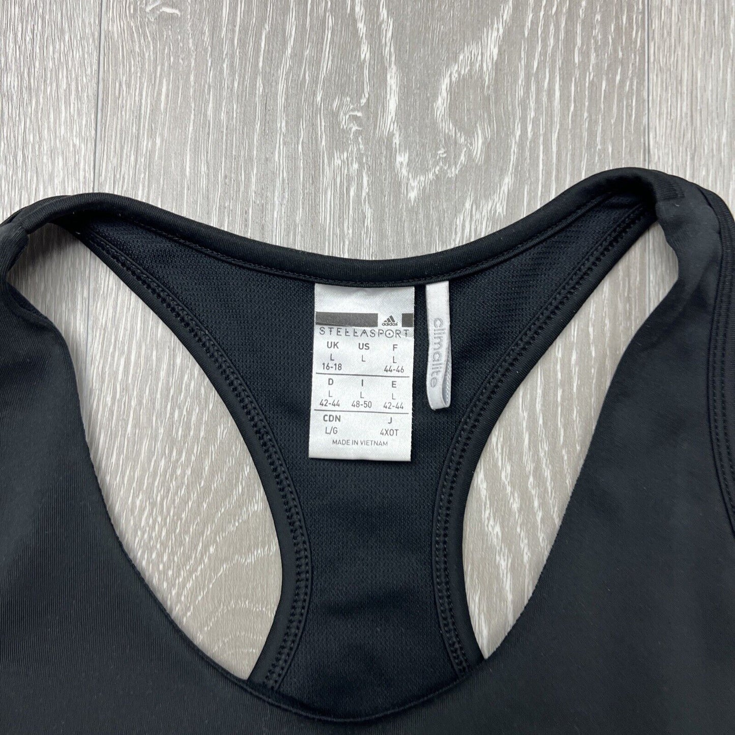 Adidas Stella Sport Womens Black Sports Bra Tank Top Size Large