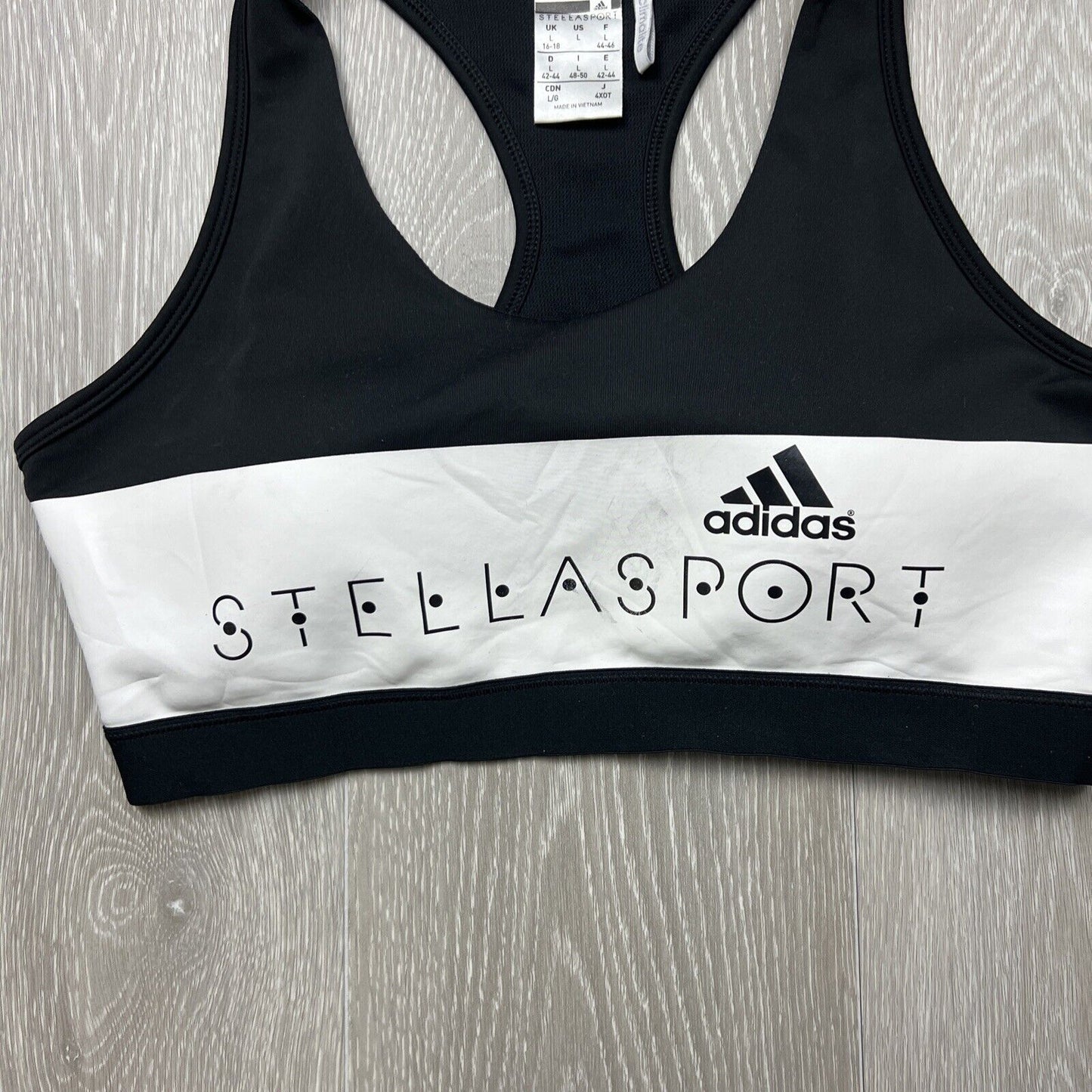 Adidas Stella Sport Womens Black Sports Bra Tank Top Size Large