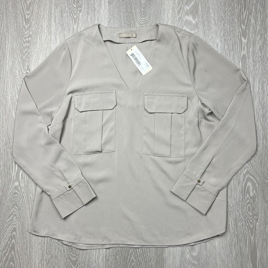 Forecast Womens Beige Tess Pocket Blouse Size 16 (new)