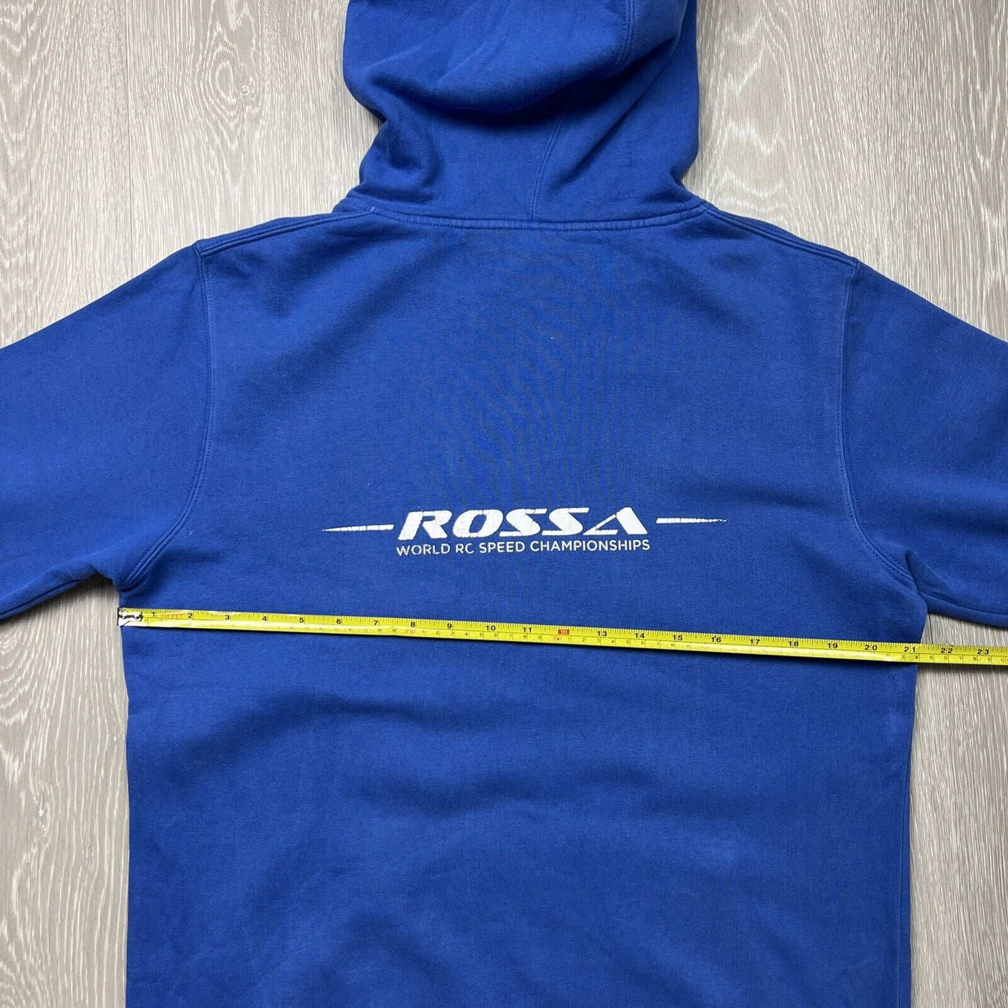 Crazy Hobbies Your RC Experts ROSSA Championships Mens Blue Hoodie Size Small