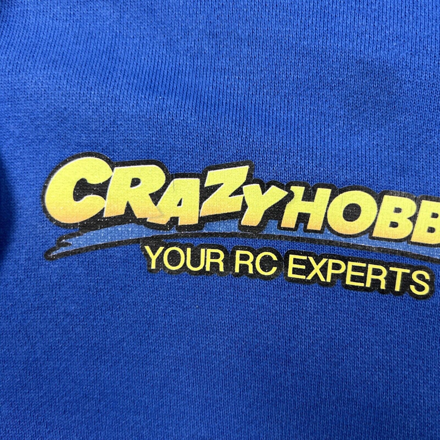 Crazy Hobbies Your RC Experts ROSSA Championships Mens Blue Hoodie Size Small