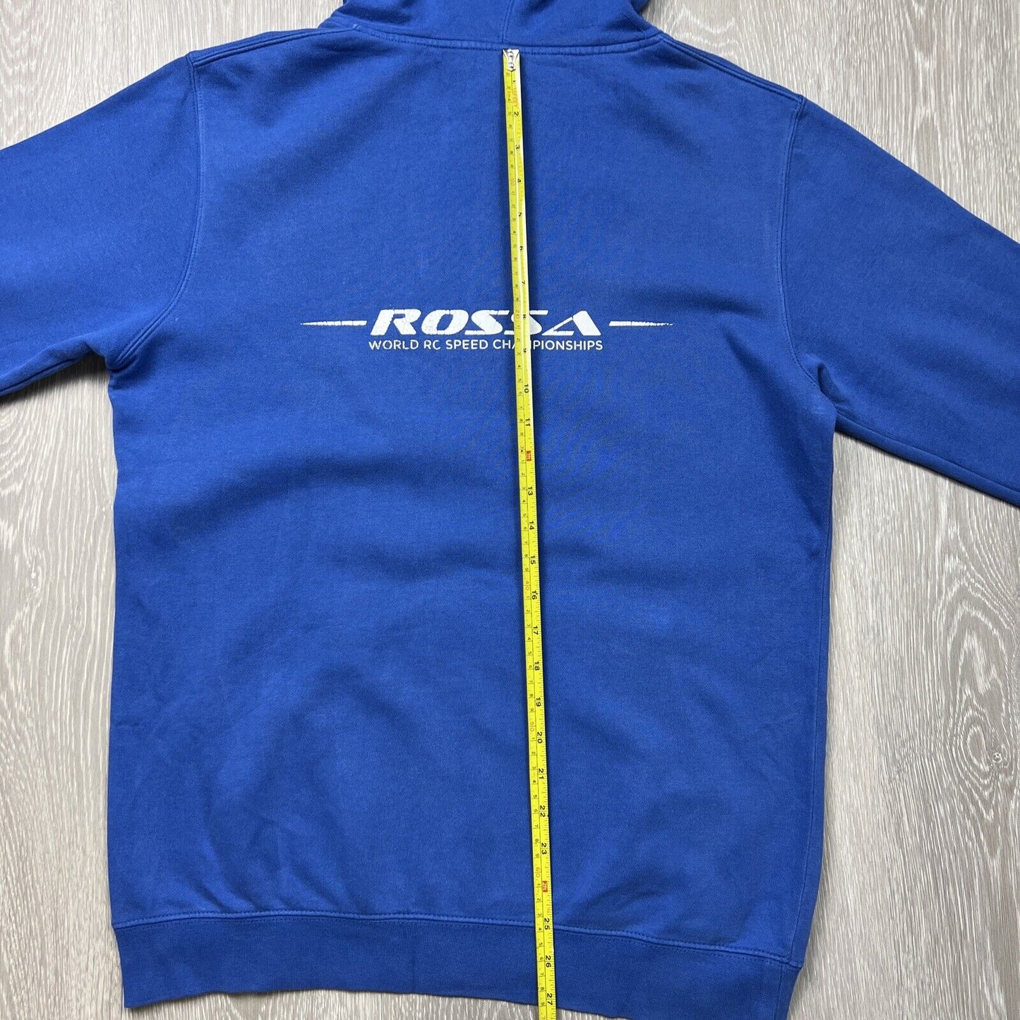 Crazy Hobbies Your RC Experts ROSSA Championships Mens Blue Hoodie Size Small