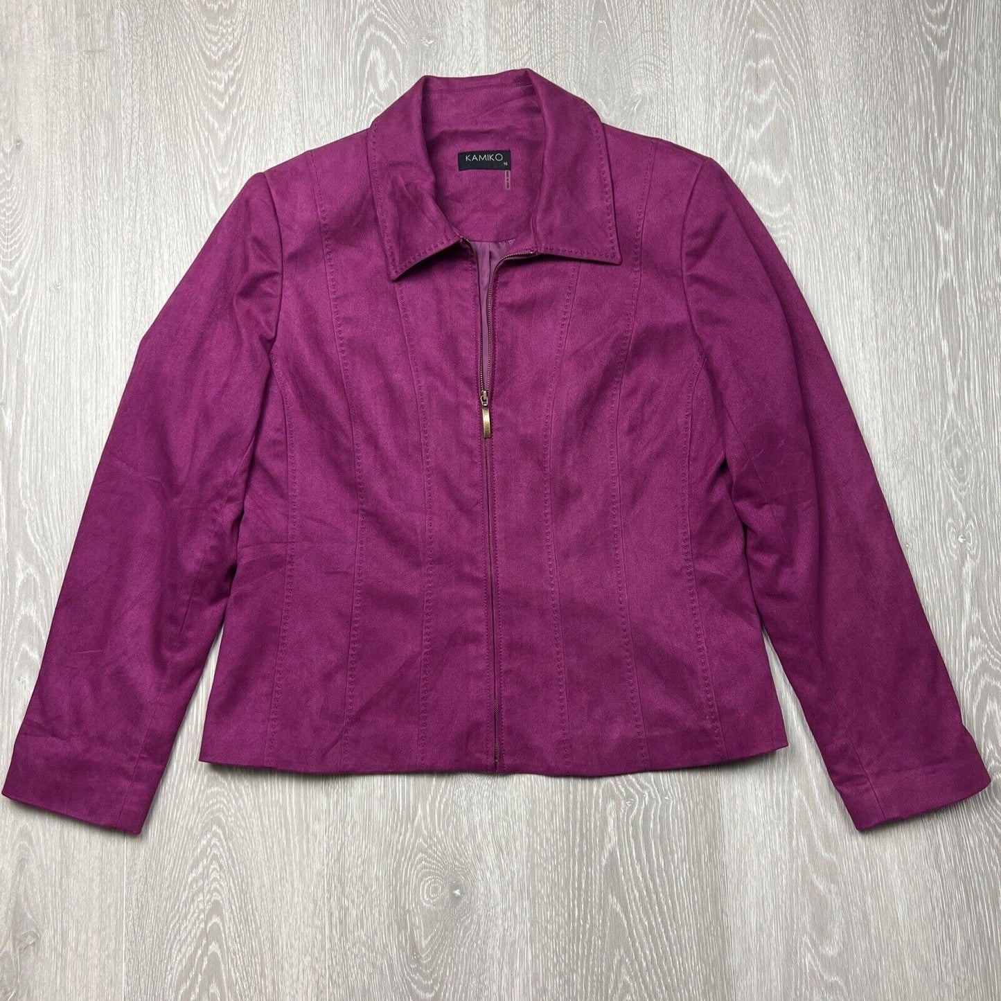 Kamiko Womens Purple Full Zip Jacket Size 16