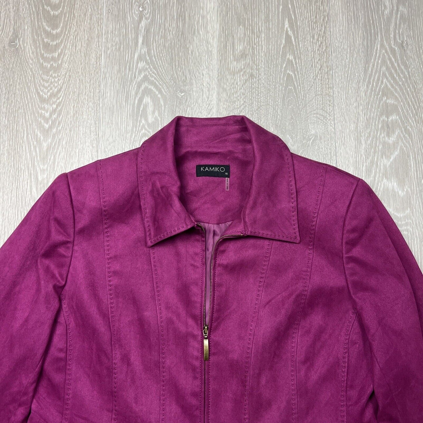 Kamiko Womens Purple Full Zip Jacket Size 16