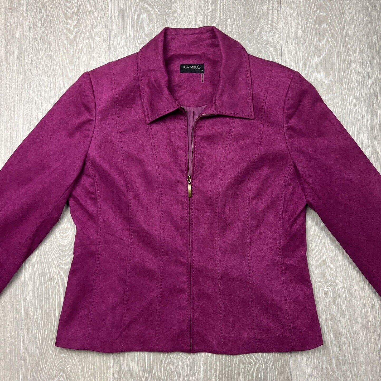 Kamiko Womens Purple Full Zip Jacket Size 16