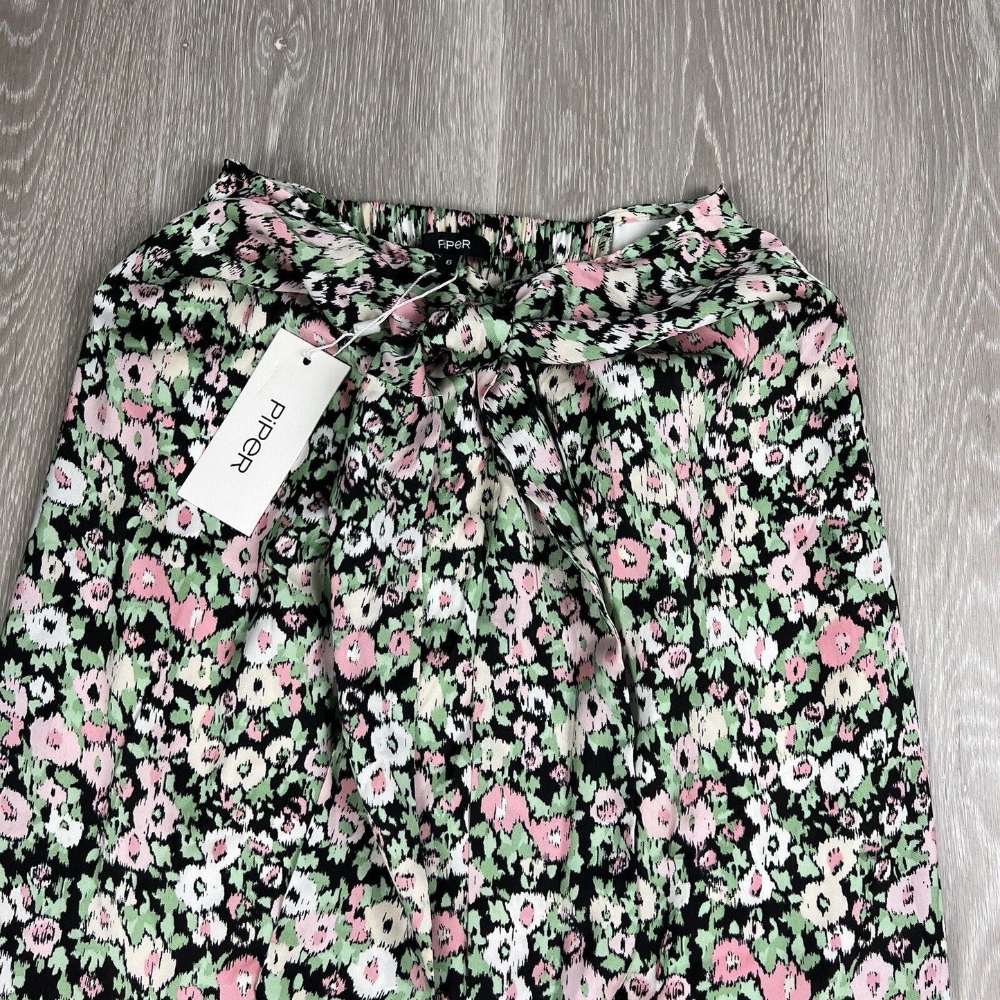 Piper Womens Floral Fields Front Tie Skirt Size 6 (New)