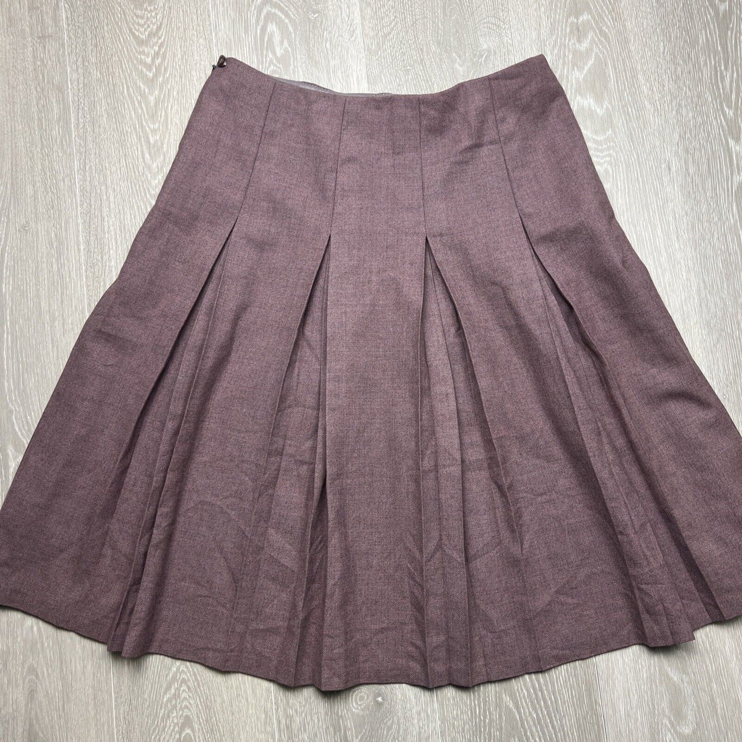 Vintage Fletcher Jones Made in Australia Pleated Wool Skirt Size 14 approx