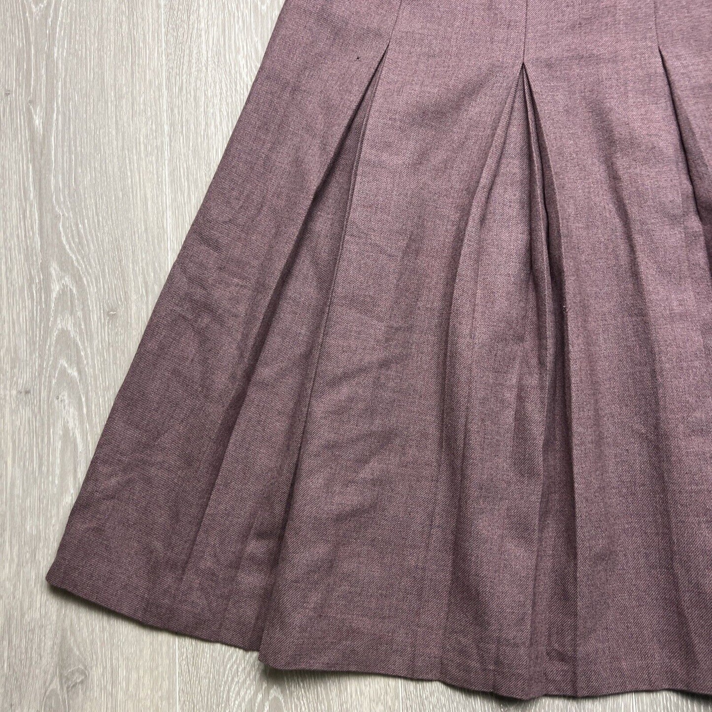 Vintage Fletcher Jones Made in Australia Pleated Wool Skirt Size 14 approx