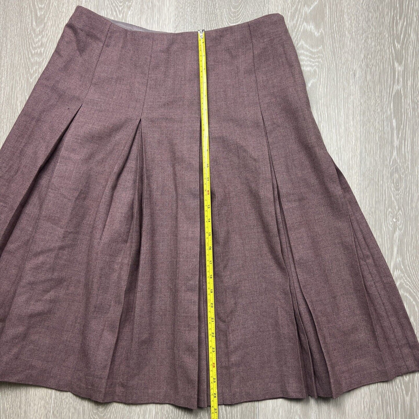 Vintage Fletcher Jones Made in Australia Pleated Wool Skirt Size 14 approx