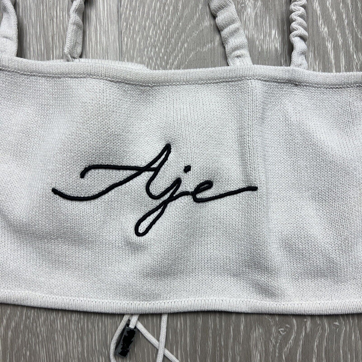 AJE Womens White Dropped Tank To Size M (DAMAGED)