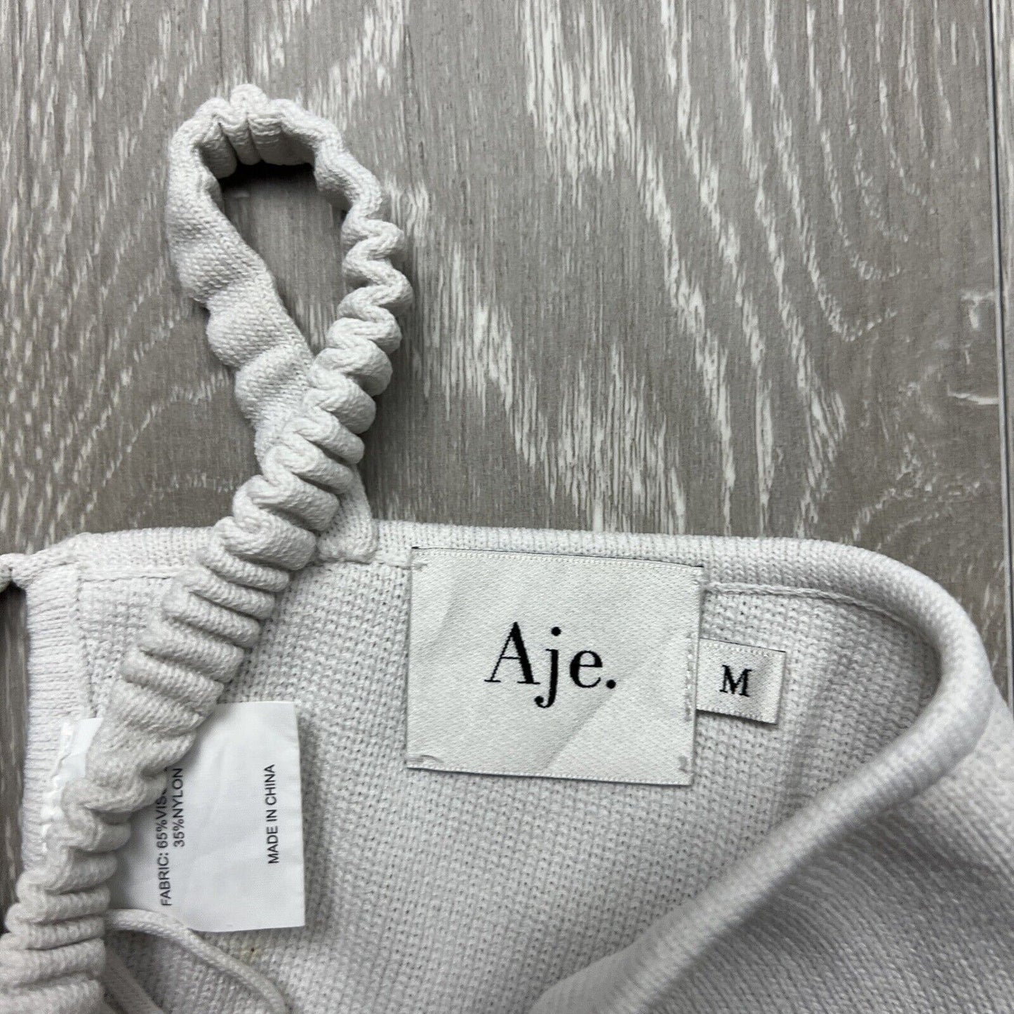 AJE Womens White Dropped Tank To Size M (DAMAGED)