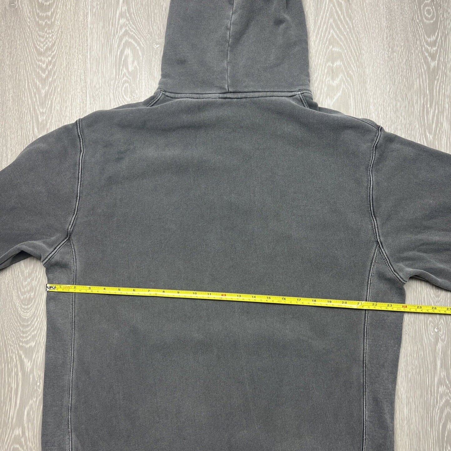 Champion Mens Pullover Charcoal Vintage Wash Hoodie Size Large