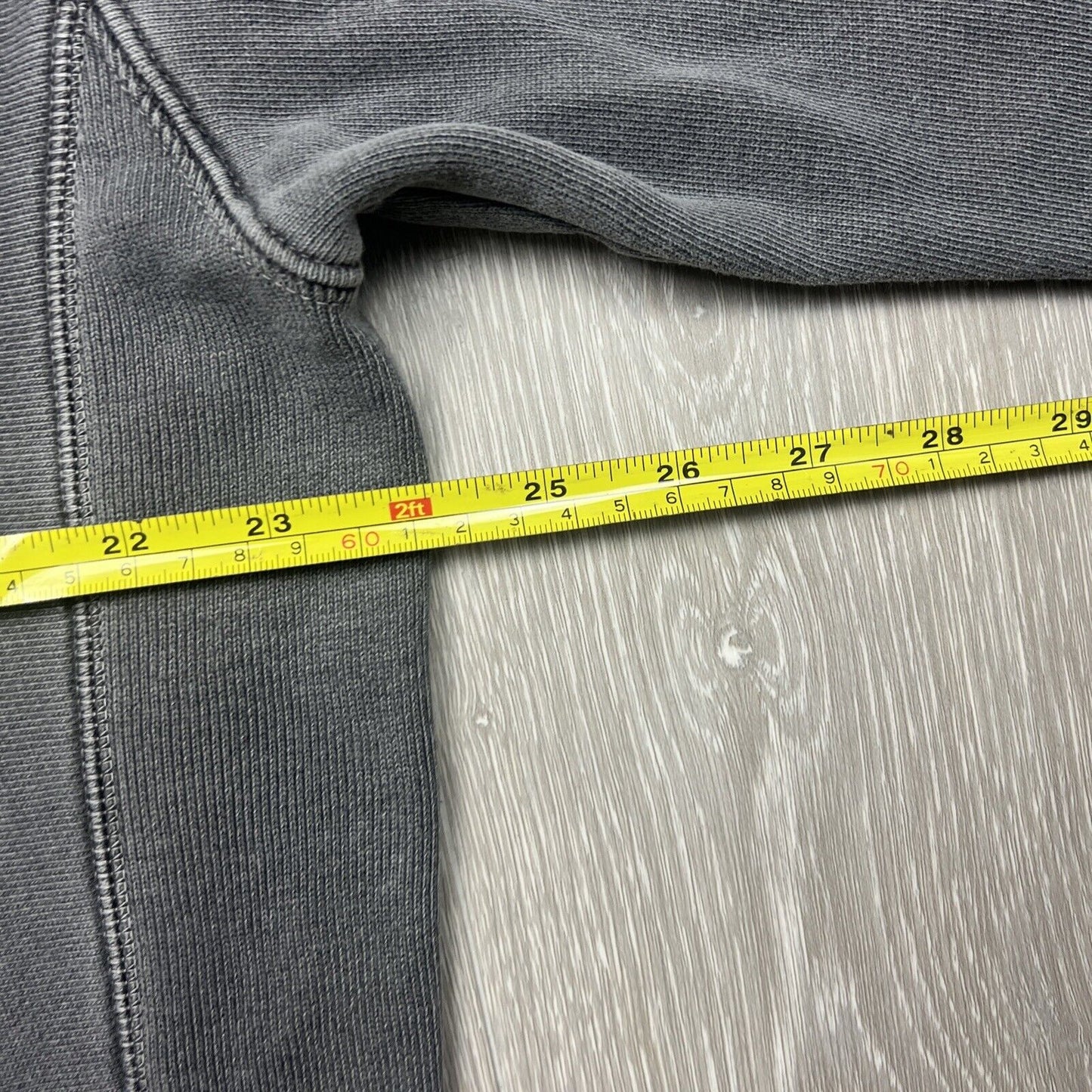 Champion Mens Pullover Charcoal Vintage Wash Hoodie Size Large
