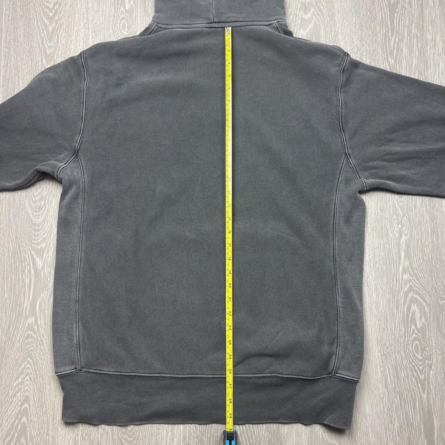 Champion Mens Pullover Charcoal Vintage Wash Hoodie Size Large
