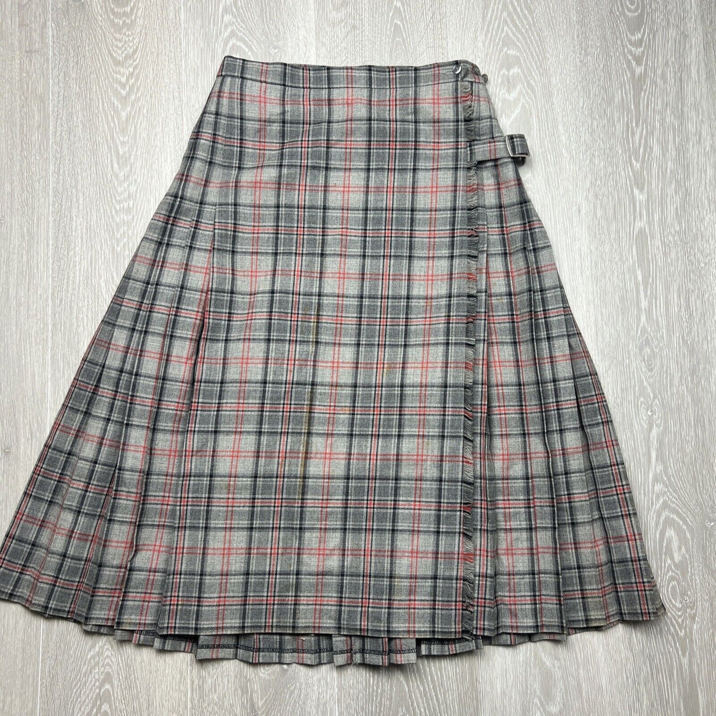 Vintage Fletcher Jones Pure New Wool Pleated Skirt Kilt Size 13