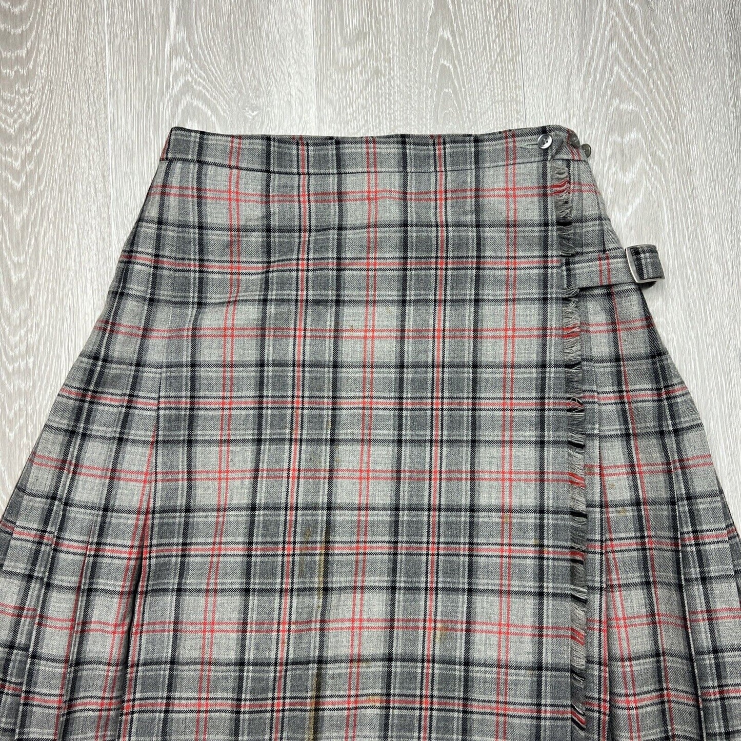 Vintage Fletcher Jones Pure New Wool Pleated Skirt Kilt Size 13