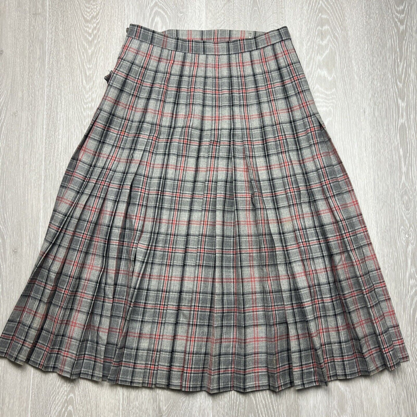 Vintage Fletcher Jones Pure New Wool Pleated Skirt Kilt Size 13