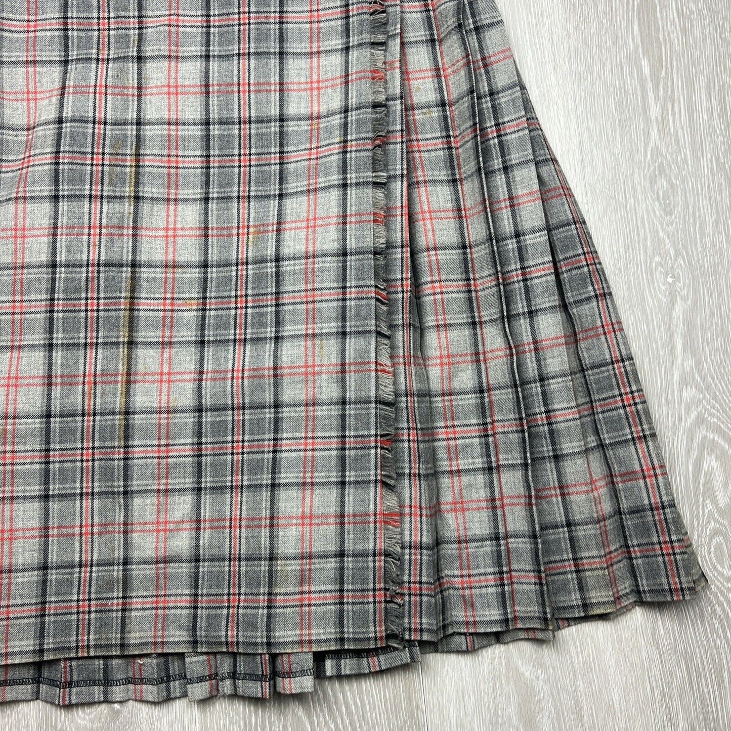 Vintage Fletcher Jones Pure New Wool Pleated Skirt Kilt Size 13