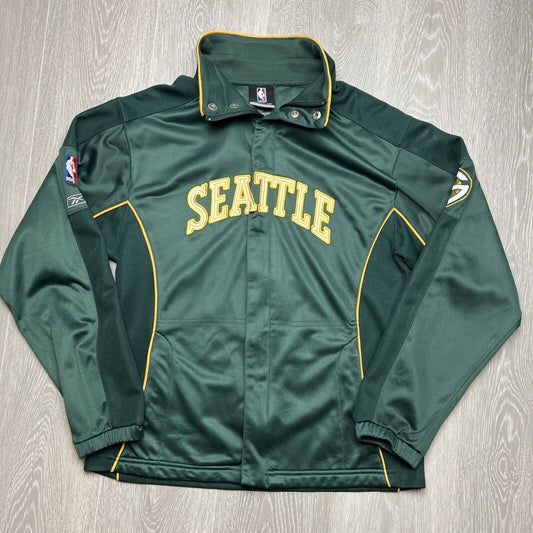 Reebok Seattle Supersonics NBA Basketball Youth Zip Jacket Size XL / Mens Small