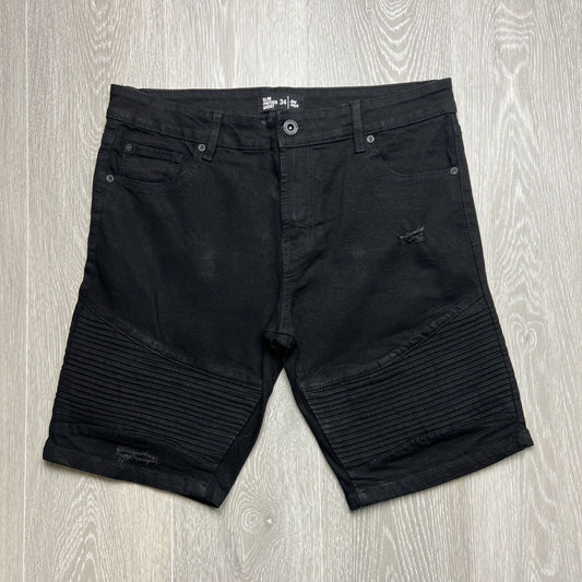 Jay Jays Mens Black Slim Pintuck Shorts Size 36