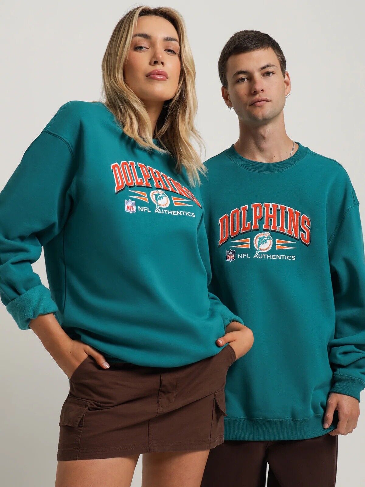 Mitchell & Ness Miami Dolphins NFL Teal Pullover Sweater Jumper Size XL (New)