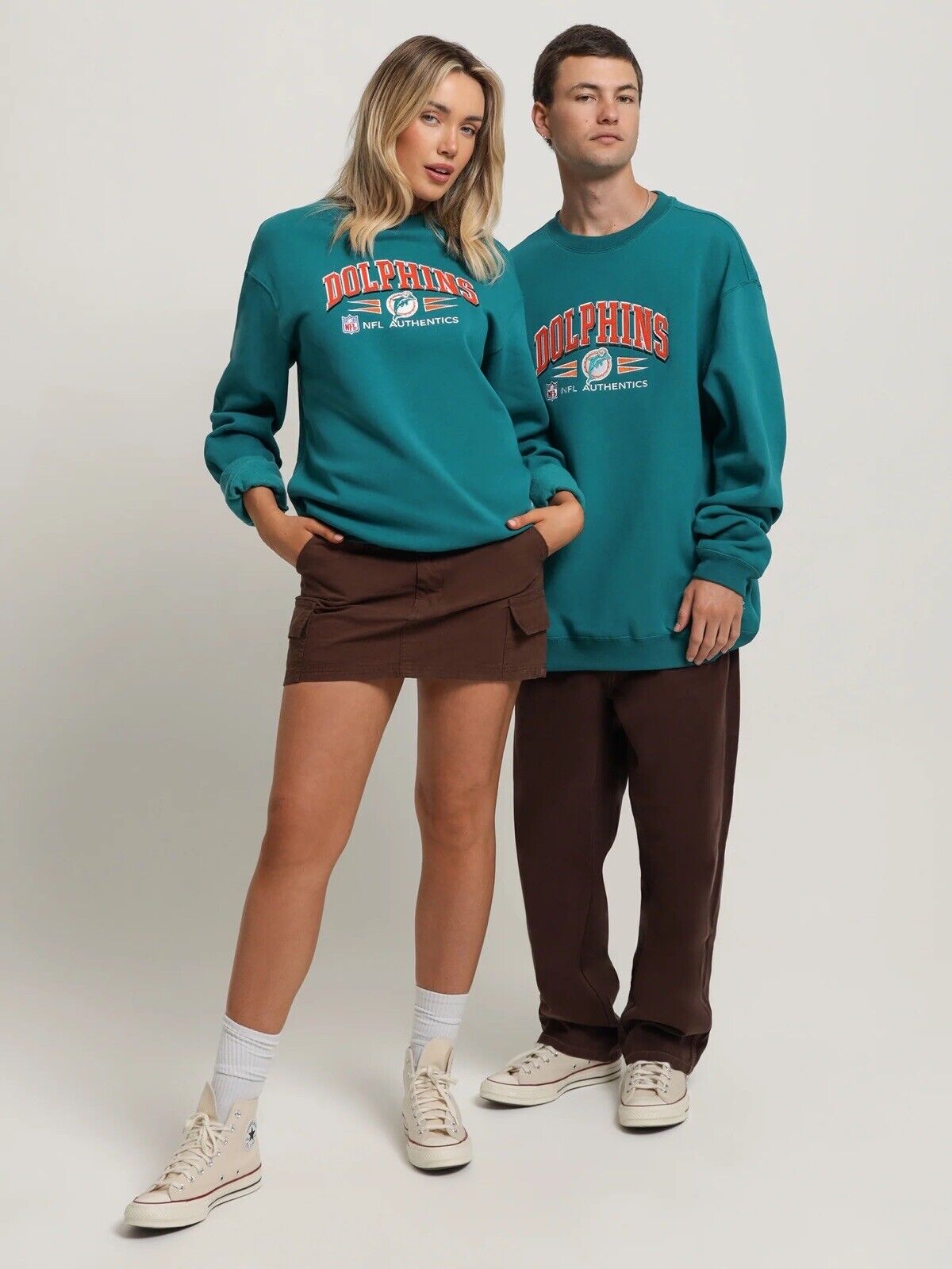 Mitchell & Ness Miami Dolphins NFL Teal Pullover Sweater Jumper Size XL (New)