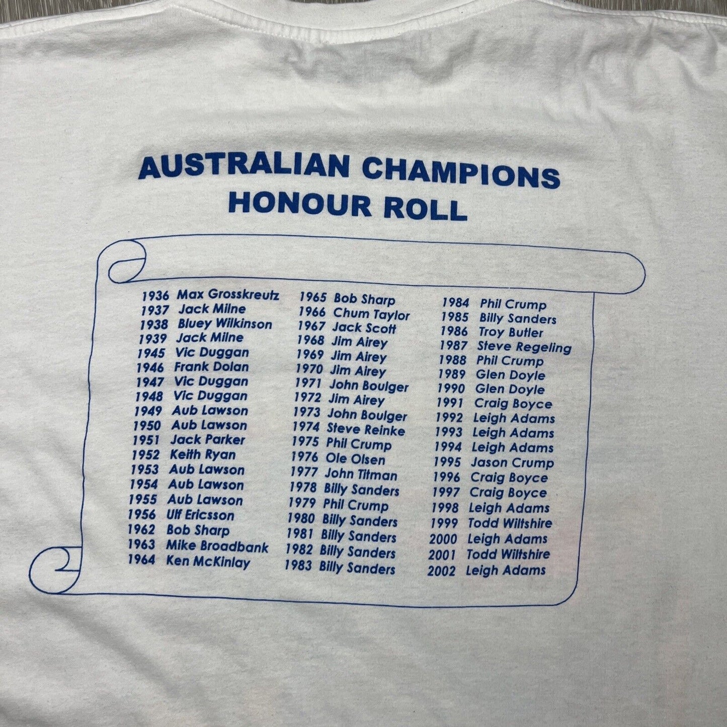 Vintage 2003 Australian Speedway Championship Mens White T-Shirt Size Large