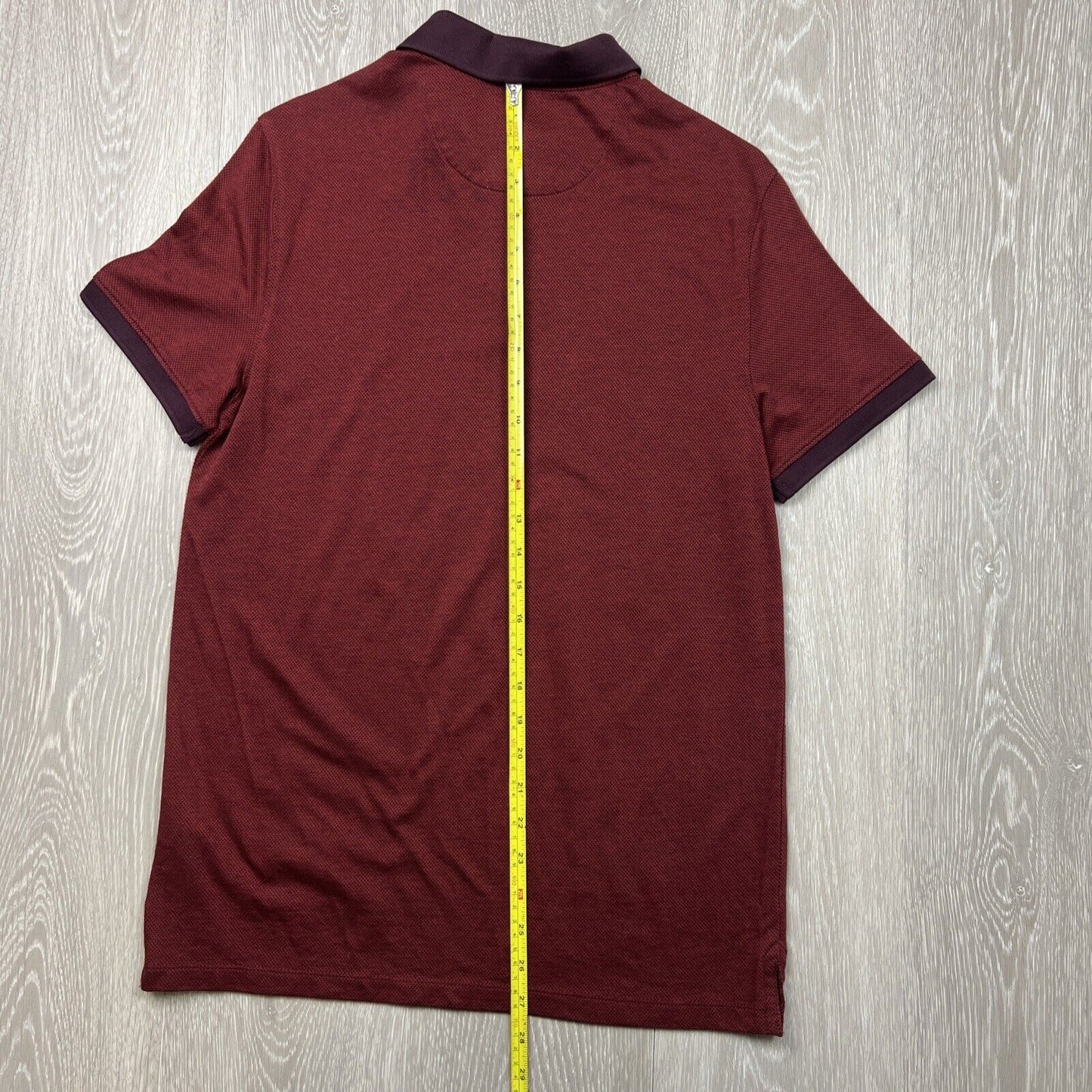 Calvin Klein Mens Red Short Sleeve Polo Shirt Size Small