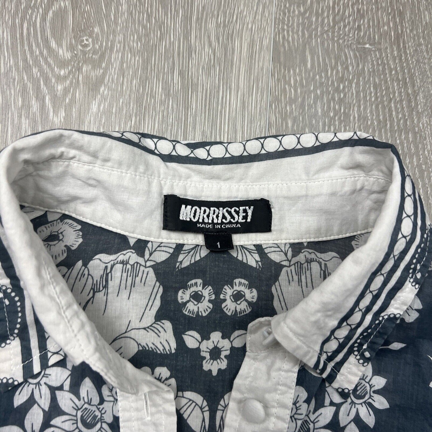 Morrissey Womens White Button Up Blouse Size 1