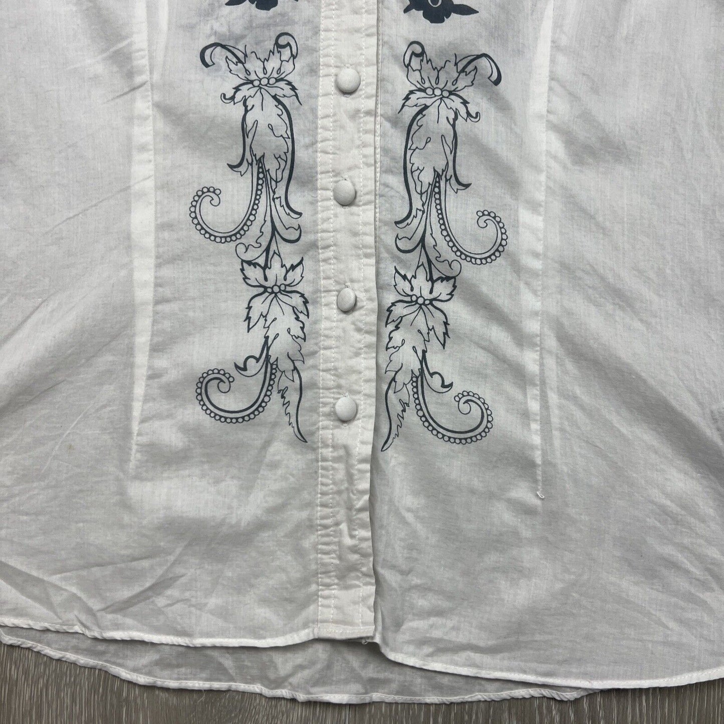 Morrissey Womens White Button Up Blouse Size 1