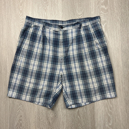 Nautica Rigger Mens Plaid Blue Shorts Size 38